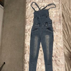 Denim jumpsuit by Mainer De Voir size 6 fits like a size 2